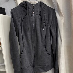 Lululemon Scuba Full Zip Hoodie Charcoal Size 10